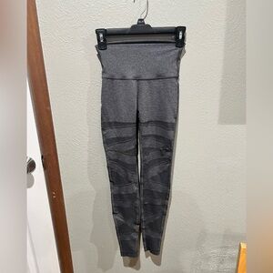 lululemon athletica Gray Leggings Size 4 EUC High Waisted Mesh Design Shown